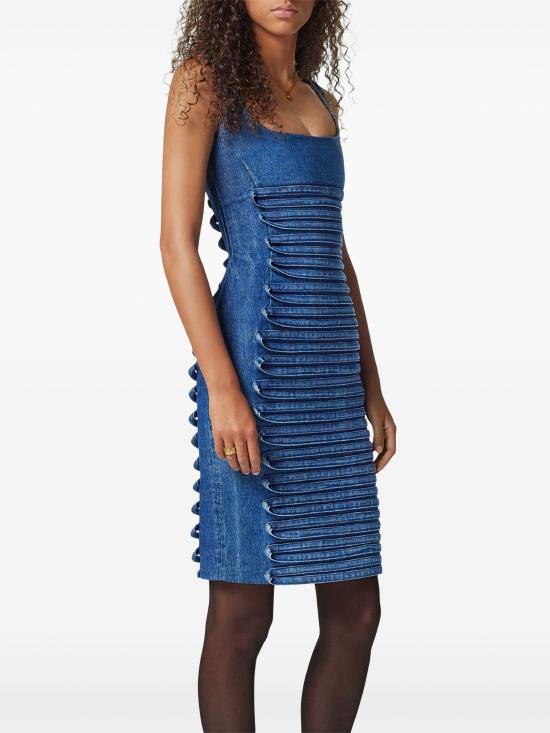 25SS 베르사체 미디 원피스 10186751A13346 1D800 Blue - VERSACE