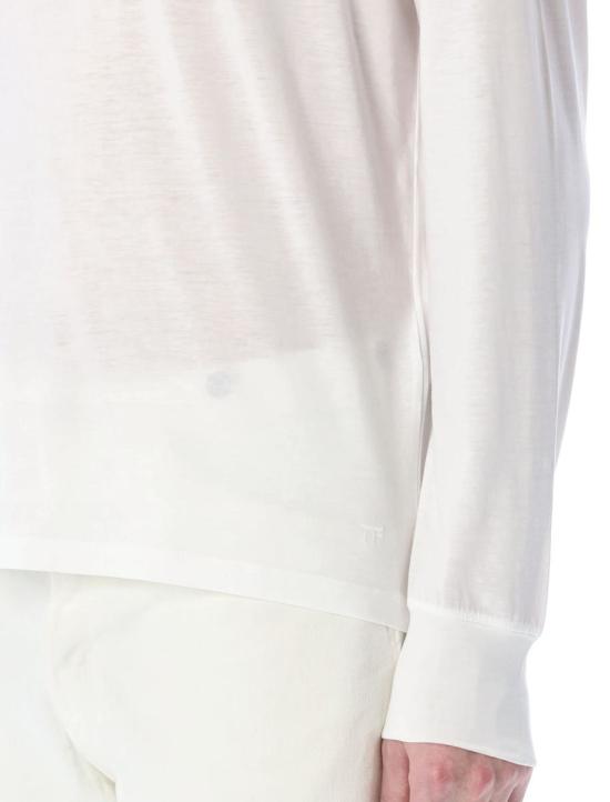25SS 톰포드 긴팔 티셔츠 25PJCL006JMT002S23 AW002 WHITE - TOMFORD