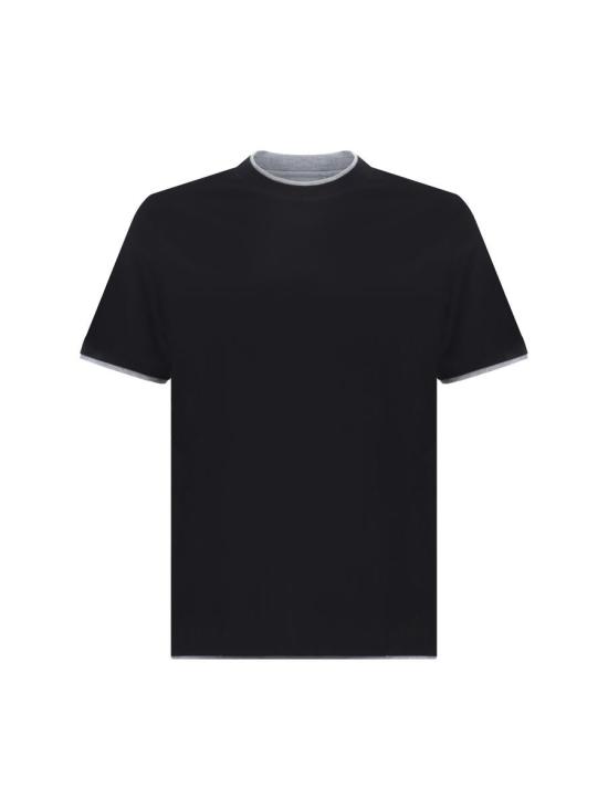 26SS 브루넬로 쿠치넬리 반팔 티셔츠 M0B137427 CCB75 Black