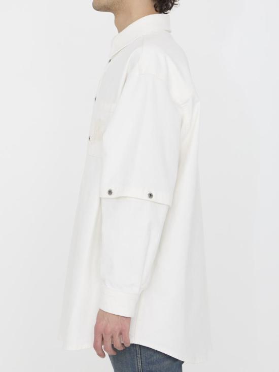  오프화이트 긴팔 셔츠 9876605 OMYD059S24DEN001 0202 WHITE - OFF WHITE