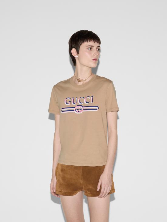 25SS 구찌 반팔 티셔츠 798764XJG6X 2397 Beige - GUCCI