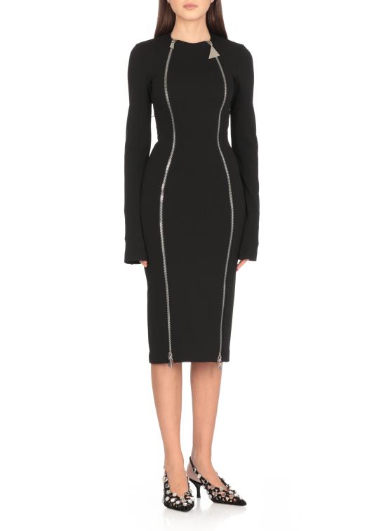 25SS 디 아티코 미디 원피스 250WCW00210 PLL002AA100 Black - THE ATTICO