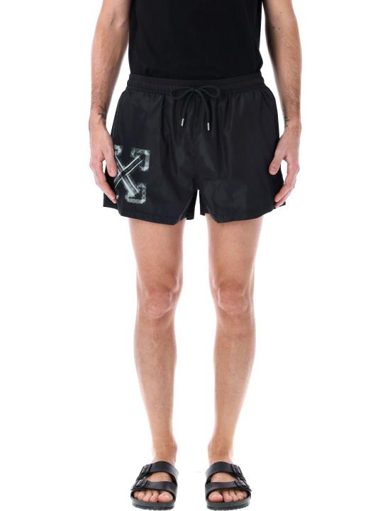 25SS 오프화이트 스윔팬츠 OMFD014S25FAB004 1041 BLACK AQUA GLASS