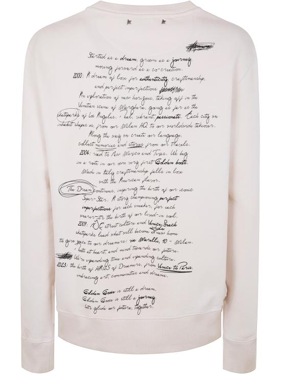 25SS 골든구스 긴팔 티셔츠 GWP01223 P001894 11421 11421 HERITAGE WHITE BLACK - GOLDEN GOOSE