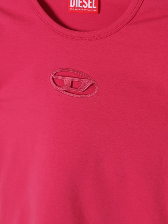 25FW [키즈] 디젤 티셔츠 J018300AFAA K362 Fuchsia - DIESEL