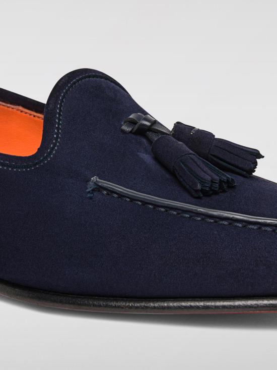 24FW 산토니 로퍼 MCAN18515PA1BSOV U75 Blue - SANTONI