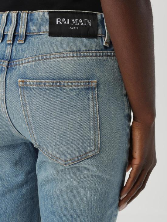 25FW 발망 데님 팬츠 EF1MJ130DF24 6FF Blue - BALMAIN