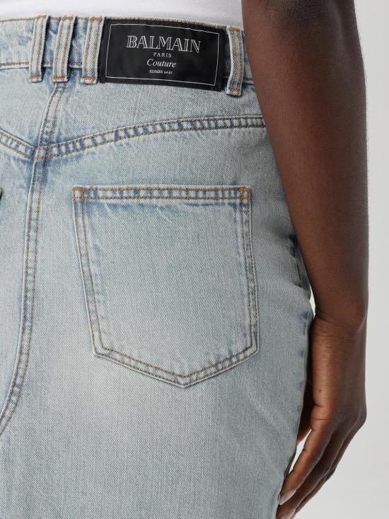 25FW 발망 스커트 EF1LD460DF23 6FC Blue - BALMAIN