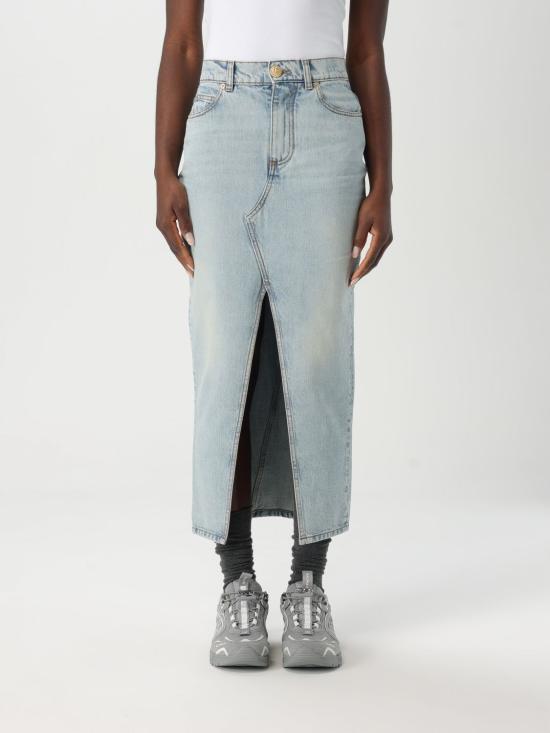 25FW 발망 스커트 EF1LD460DF23 6FC Blue