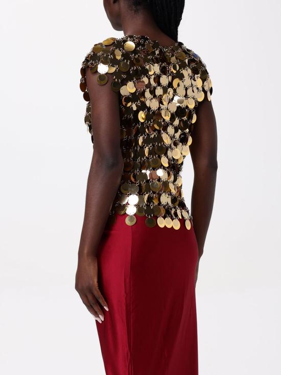 26SS 파코라반 민소매 티셔츠 19AITO010PS0133 P710 Gold - PACO RABANNE