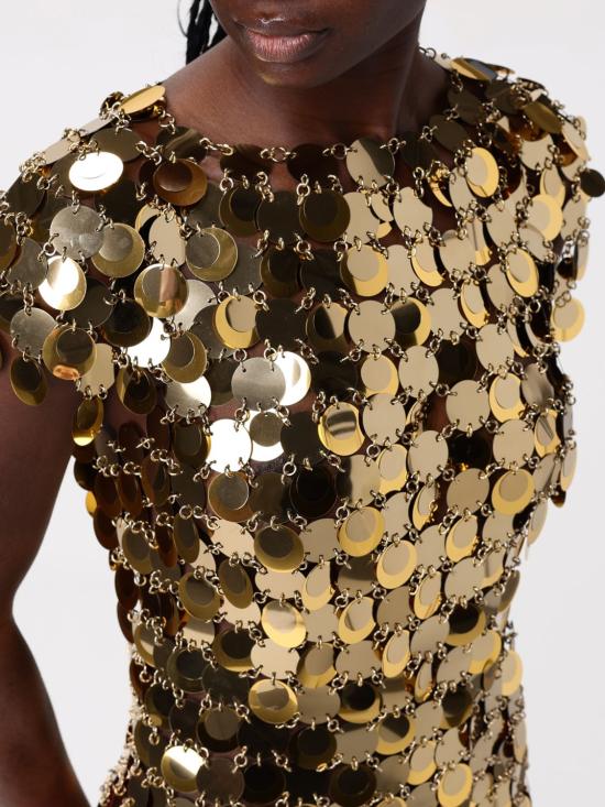 26SS 파코라반 민소매 티셔츠 19AITO010PS0133 P710 Gold - PACO RABANNE