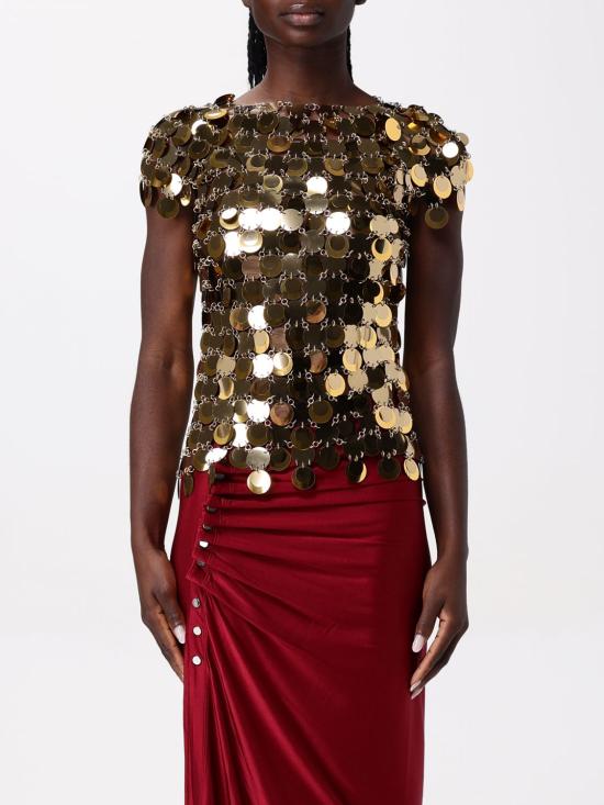 26SS 파코라반 민소매 티셔츠 19AITO010PS0133 P710 Gold