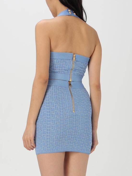 25FW 발망 민소매 티셔츠 EF1AA025KI02 SPB Blue - BALMAIN