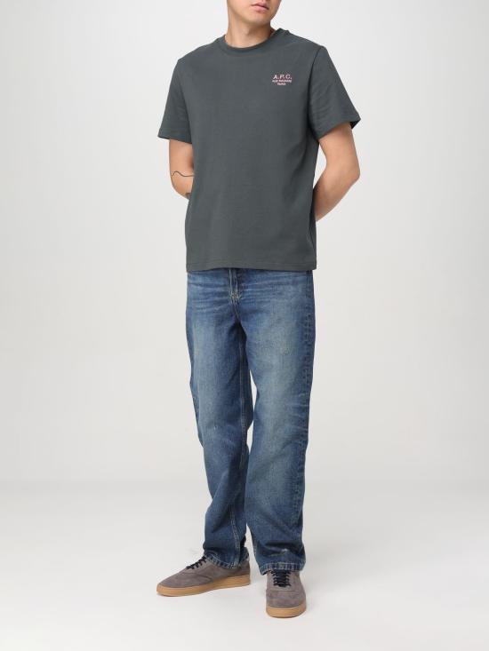 25FW 아페쎄 반팔 티셔츠 COHBUM26388 LLF Charcoal - A.P.C.