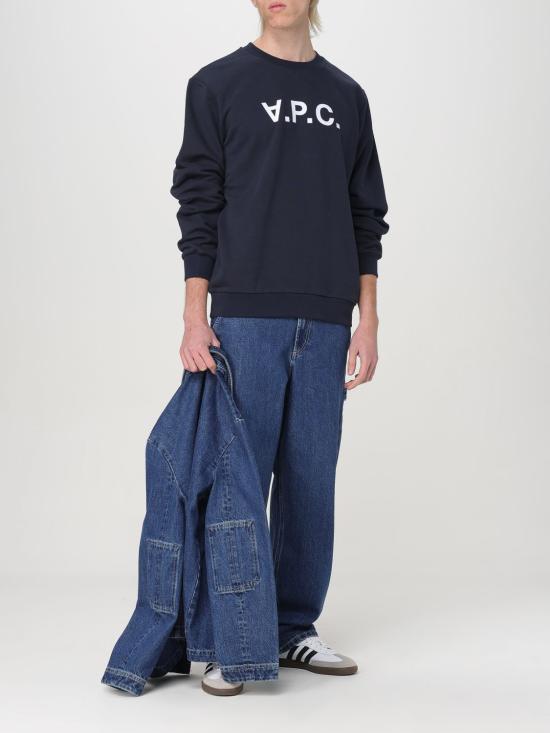 25FW 아페쎄 긴팔 티셔츠 COHBNM27907 TIQ Blue - A.P.C.