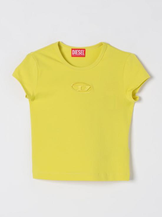 25FW [키즈] 디젤 티셔츠 J018300AFAA K208 Yellow
