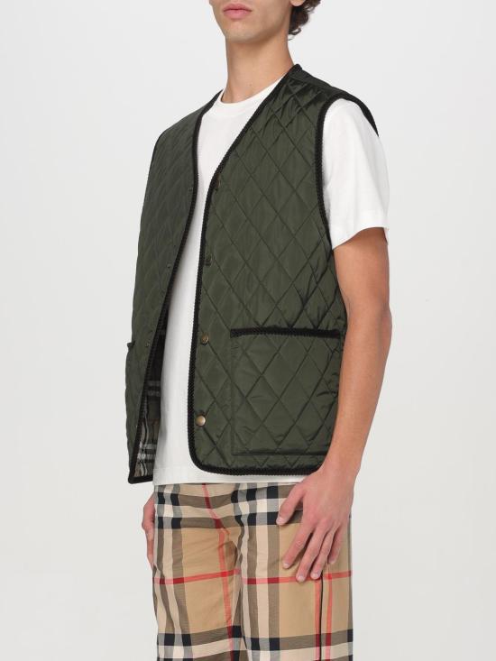 25FW 버버리 퀼티드 나일론 베스트 8100839 Olive - BURBERRY
