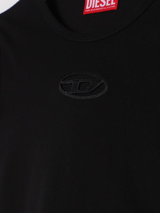 25FW [키즈] 디젤 티셔츠 J018300AFAA K900 Black - DIESEL