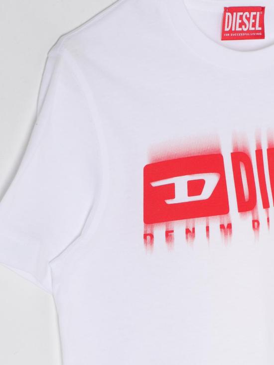 25FW [키즈] 디젤 티셔츠 J0203300YI9 K100 White - DIESEL