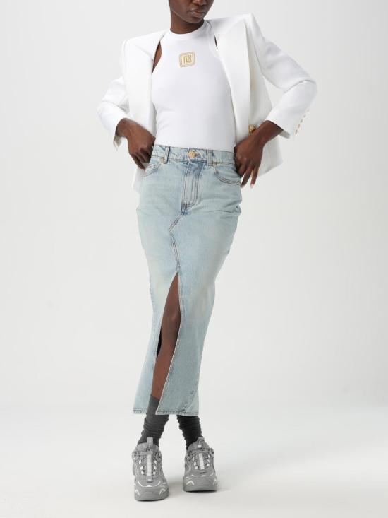 25FW 발망 민소매 티셔츠 DF1EB045BC49 GAD White - BALMAIN