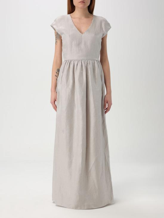 25FW 엠포리오 아르마니 롱 원피스 EW001744TE14311 U8011 Pearl