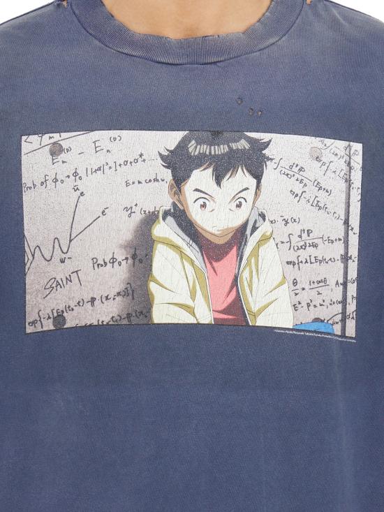 24FW 세인트 미카엘 반팔 티셔츠 ISMYS10000C29 BLUE - SAINT MXXXXXX