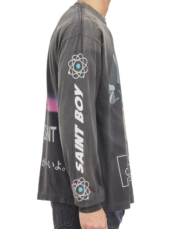 24FW 세인트 미카엘 긴팔 티셔츠 ISMYS10000C30 Black - SAINT MXXXXXX