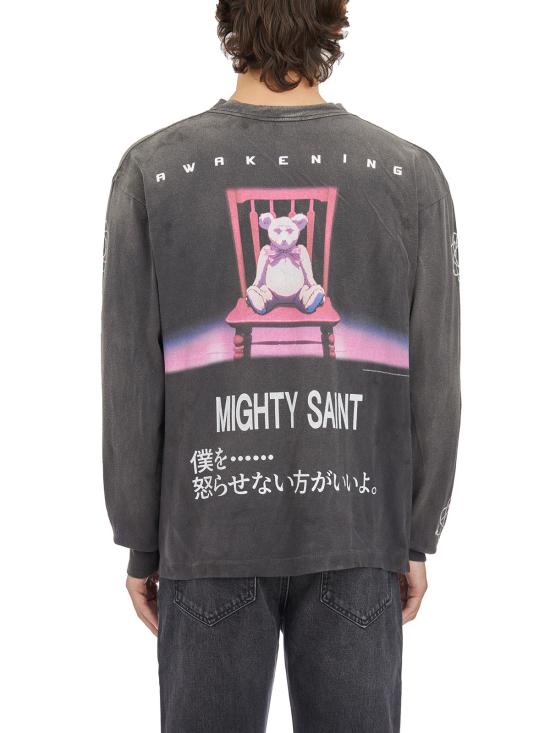 24FW 세인트 미카엘 긴팔 티셔츠 ISMYS10000C30 Black - SAINT MXXXXXX