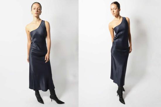  베이스레인지 롱 원피스 베이스렌지 디딘 드레스 블루 - BASERANGE