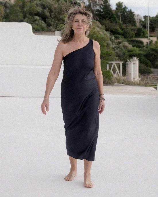  베이스레인지 롱 원피스 베이스렌지 디딘 드레스 블루 - BASERANGE