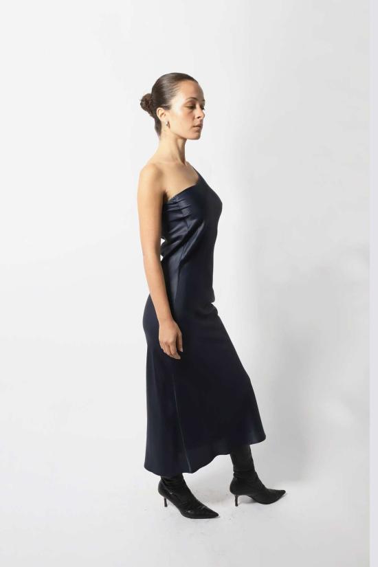  베이스레인지 롱 원피스 베이스렌지 디딘 드레스 블루 - BASERANGE