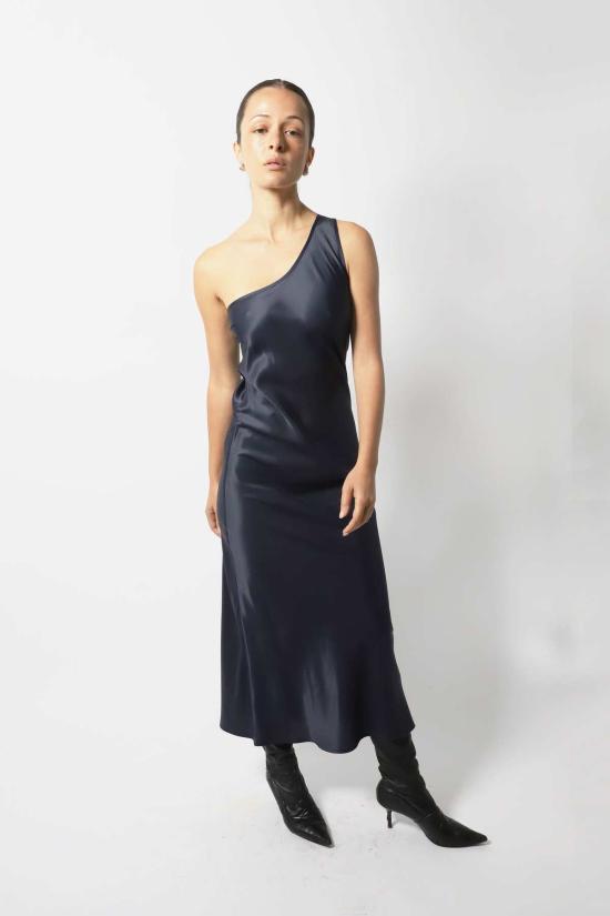  베이스레인지 롱 원피스 베이스렌지 디딘 드레스 블루 - BASERANGE