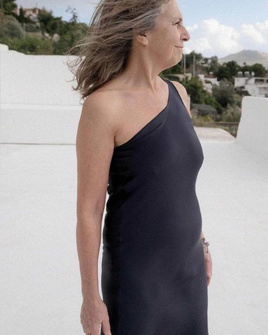  베이스레인지 롱 원피스 베이스렌지 디딘 드레스 블루 - BASERANGE