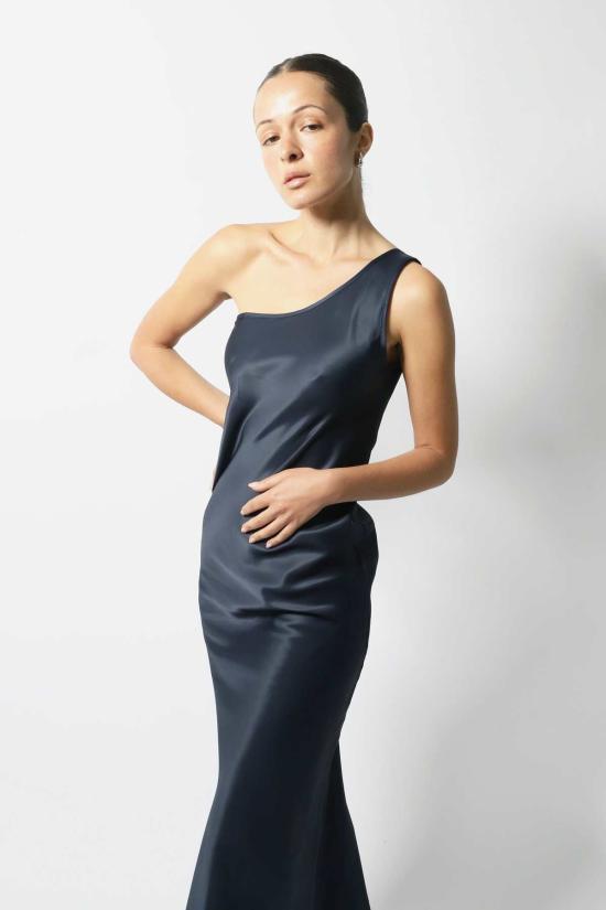  베이스레인지 롱 원피스 베이스렌지 디딘 드레스 블루 - BASERANGE