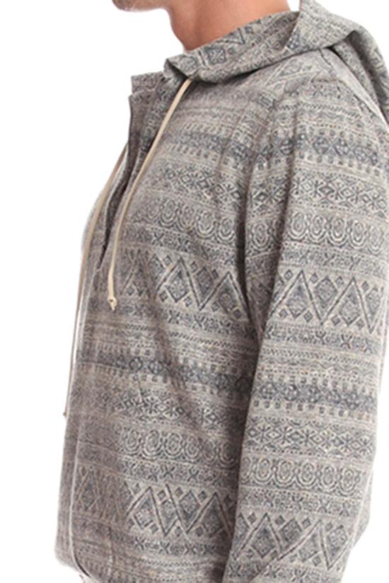  Blue&Cream 후드 티셔츠 블루&크림 브래디 1/4 지퍼 후드 티셔츠 블루 - BLUE&CREAM