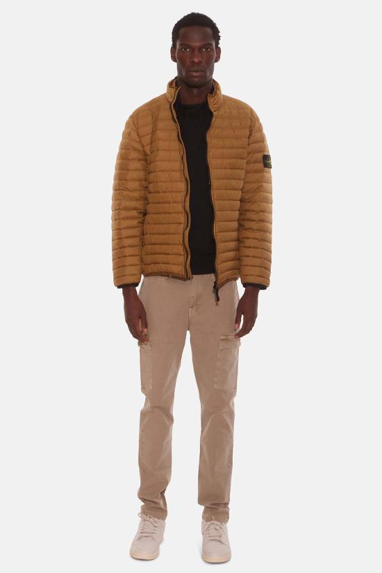  스톤 아일랜드 자켓 룸 워븐 팩커블 다운 재킷 다크 베이지 - STONE ISLAND