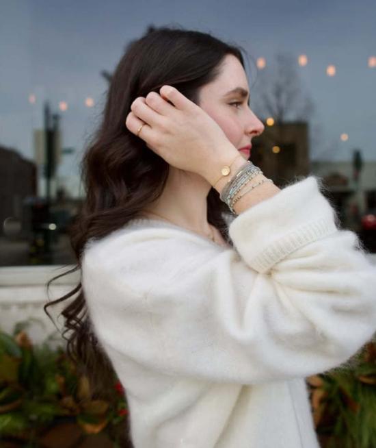  Anne Sportun 팔찌 앤 스포툰 쓰리 골드 악센트 리버 랩 브레이슬릿 - ANNE SPORTUN