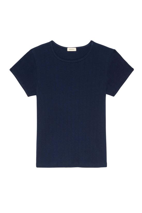  도니 반팔 티셔츠 . 포인텔 베이비 티 네이비