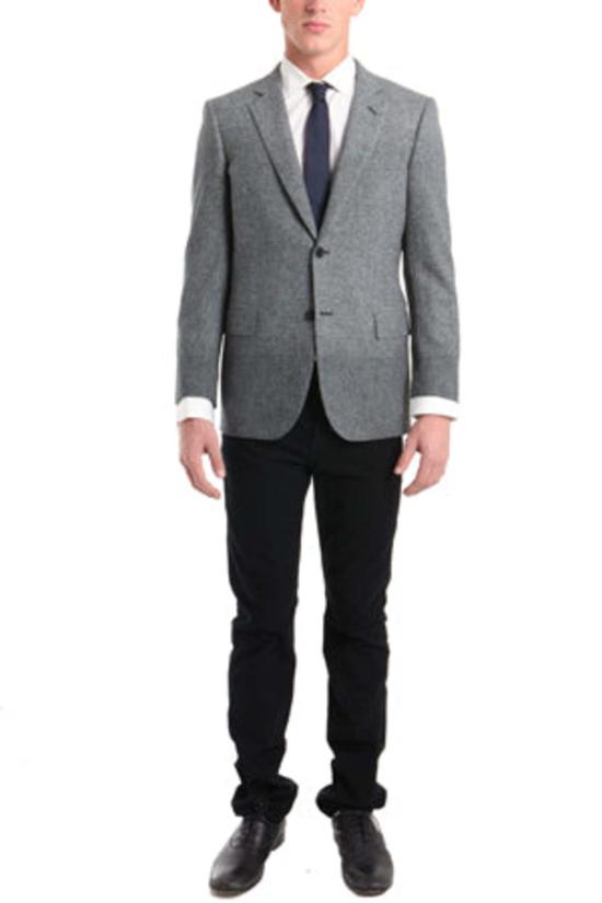  사이먼 스퍼 수트 자켓 Simon Spurr 투버튼 노치 재킷 그레이 - SIMON SPURR