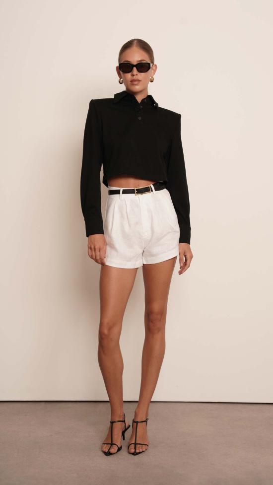  파렌테지 긴팔 티셔츠 프랭키 폴로 셔츠 블랙 - PARENTEZI