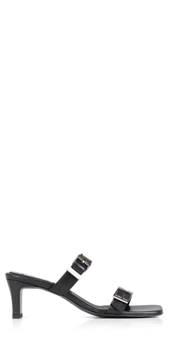  Reike Nen 뮬/슬리퍼 레이크 넨 버클 힐 블랙