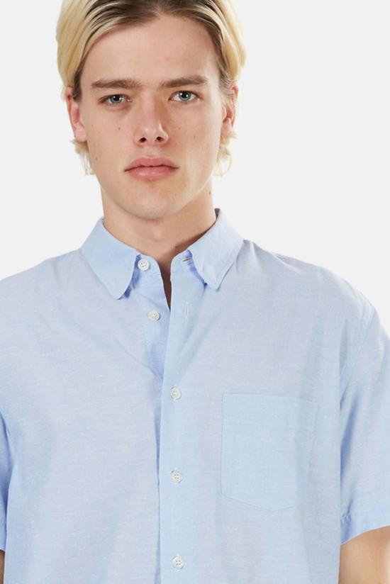  라파즈 반팔 셔츠 La Paz Ribeiro 체스트 포켓  블루 스카이 - LA PAZ