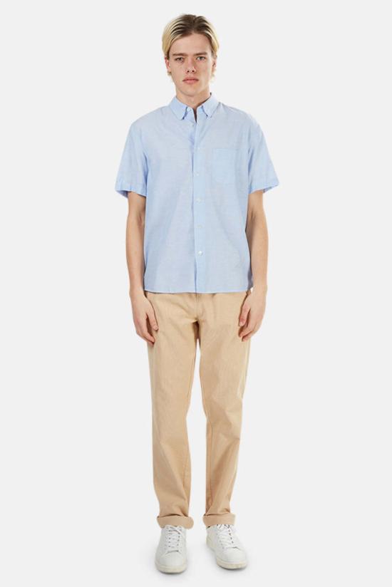  라파즈 반팔 셔츠 La Paz Ribeiro 체스트 포켓  블루 스카이 - LA PAZ