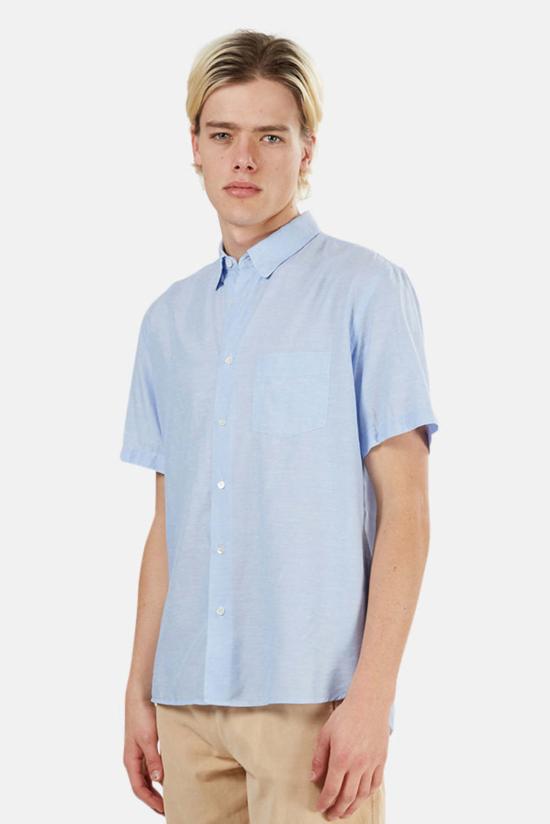  라파즈 반팔 셔츠 La Paz Ribeiro 체스트 포켓  블루 스카이 - LA PAZ