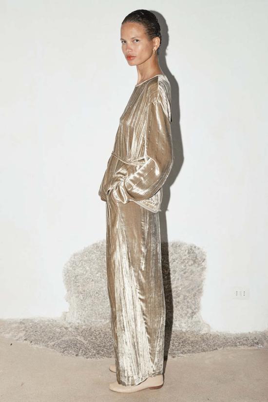  다두라 블라우스 다투라 실크 벨벳 엔센스 탑 펄 - DATURA