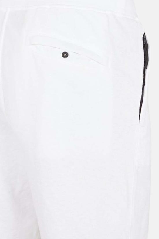  스톤 아일랜드 숏팬츠 올드 트리트먼트 플리스 버뮤다 반바지 화이트 - STONE ISLAND