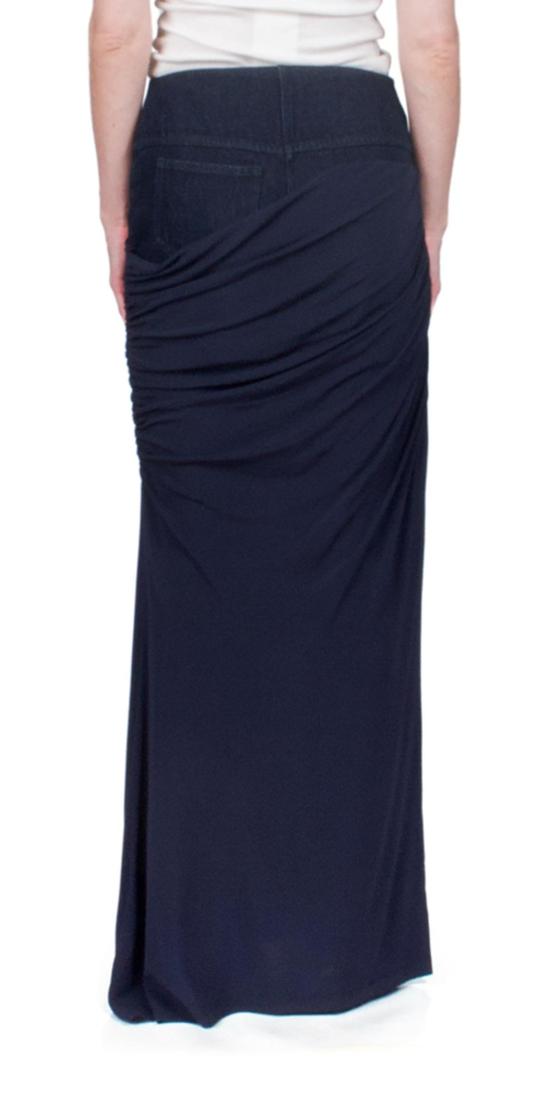  크리스토퍼에스버 롱 스커트 크리스토퍼 에스버 랩드 데님 컬럼 스커트 잉크 - CHRISTOPHER ESBER