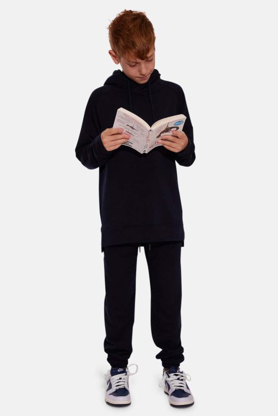  [키즈] 블루&크림 풀오버 키즈  메이슨 후드 네이비 - BLUE&CREAM