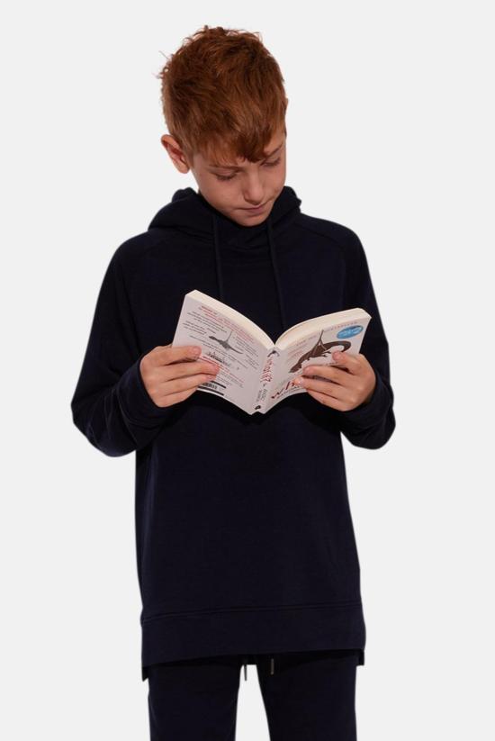  [키즈] 블루&크림 풀오버 키즈  메이슨 후드 네이비