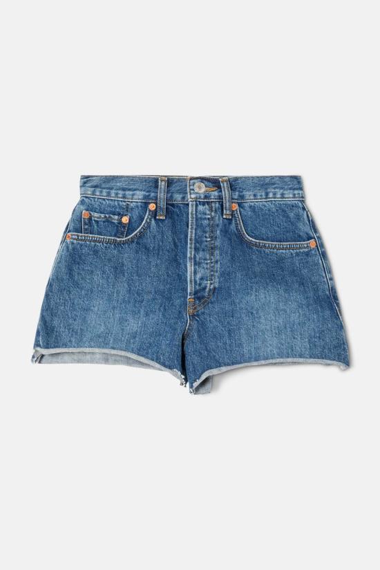  리던 데님 숏팬츠 70년대 하이라이즈 숏 하이타이드 리/던